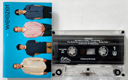 Weezer - "Weezer (aka "The Blue Album")" - CASSETTE TAPE VG/VG *🚨* *🔥*