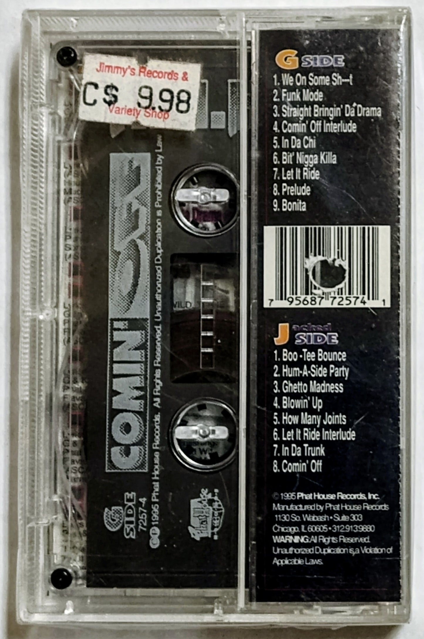 H.M.H. - "Comin' Off" - CASSETTE TAPE NM/M (Sealed; hole punch thru bar code) *❄️*[Chicago, IL]