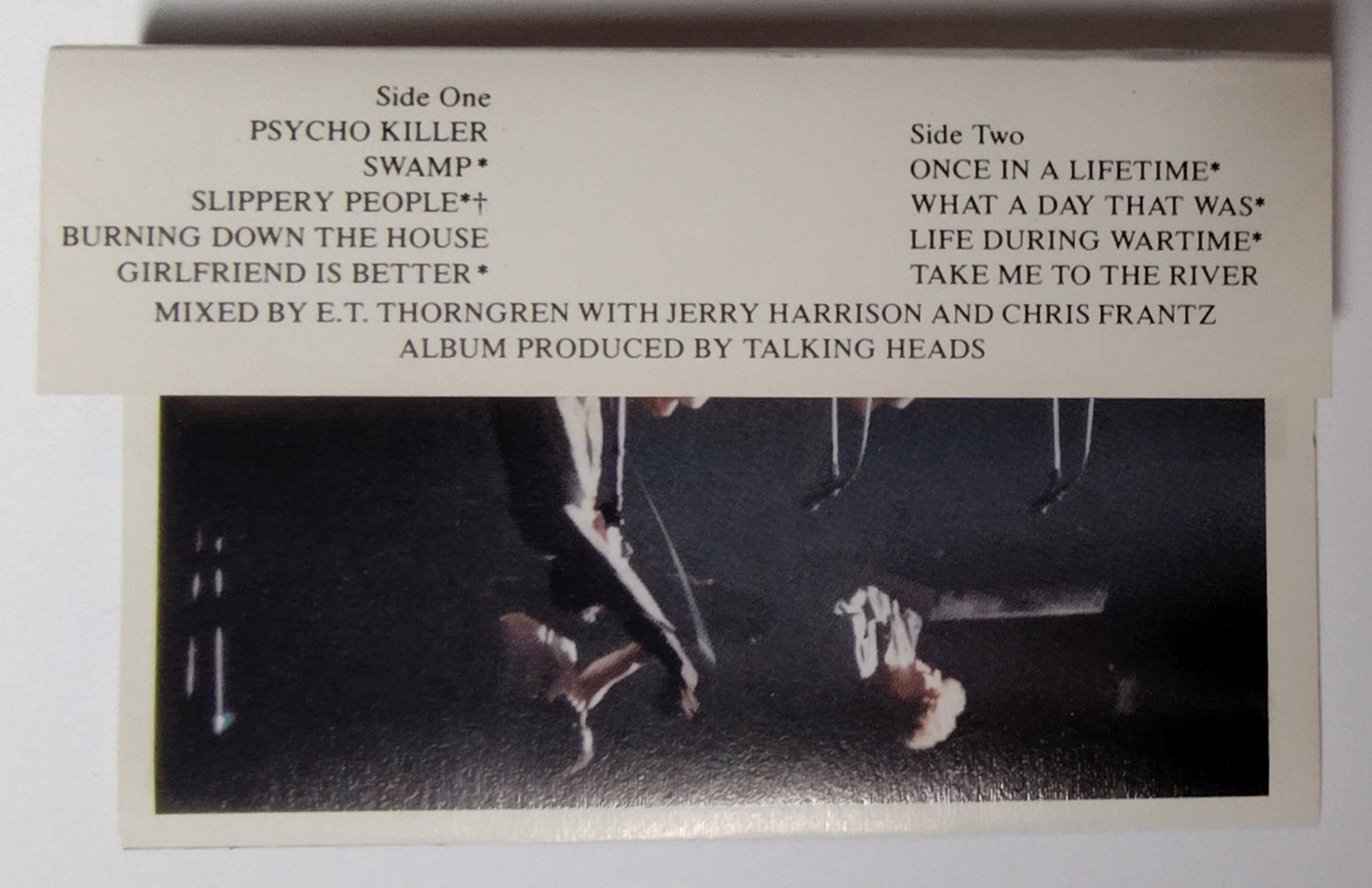 Talking Heads - "Stop Making Sense" - CASSETTE TAPE (Columbia House Club; DOLBY HX PRO B NR) VG+/VG+