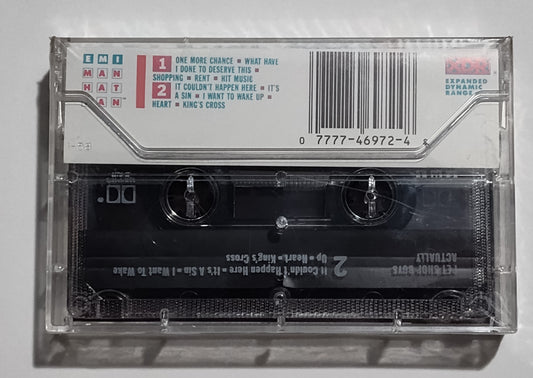 Pet Shop Boys - "Actually" - CASSETTE TAPE (DOLBY HX PRO) NM/M (Sealed; scratch of crack on rear of case; tiny drill hole in spine)