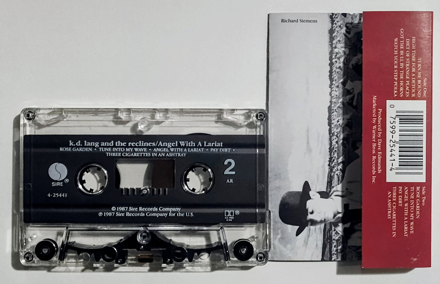 K.D. Lang And The Reclines - "Angel With A Lariat" - CASSETTE TAPE VG+/VG+