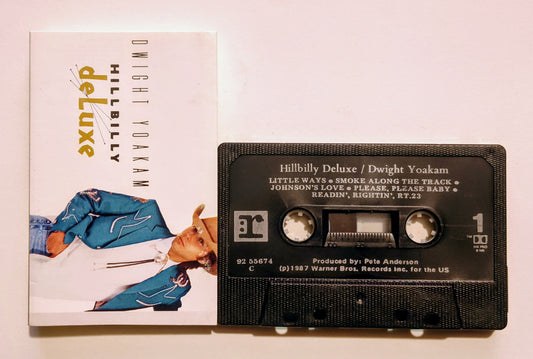 Dwight Yoakam - "Hillbilly Deluxe" - CASSETTE TAPE (Canada; black shell; DOLBY HX PRO B NR) VG/VG