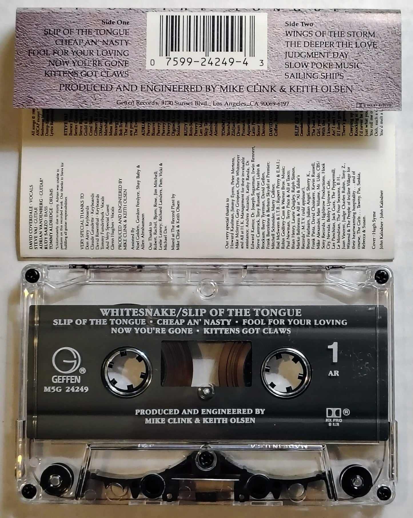 Whitesnake - "Slip Of The Tongue" - CASSETTE TAPE VG+/VG+