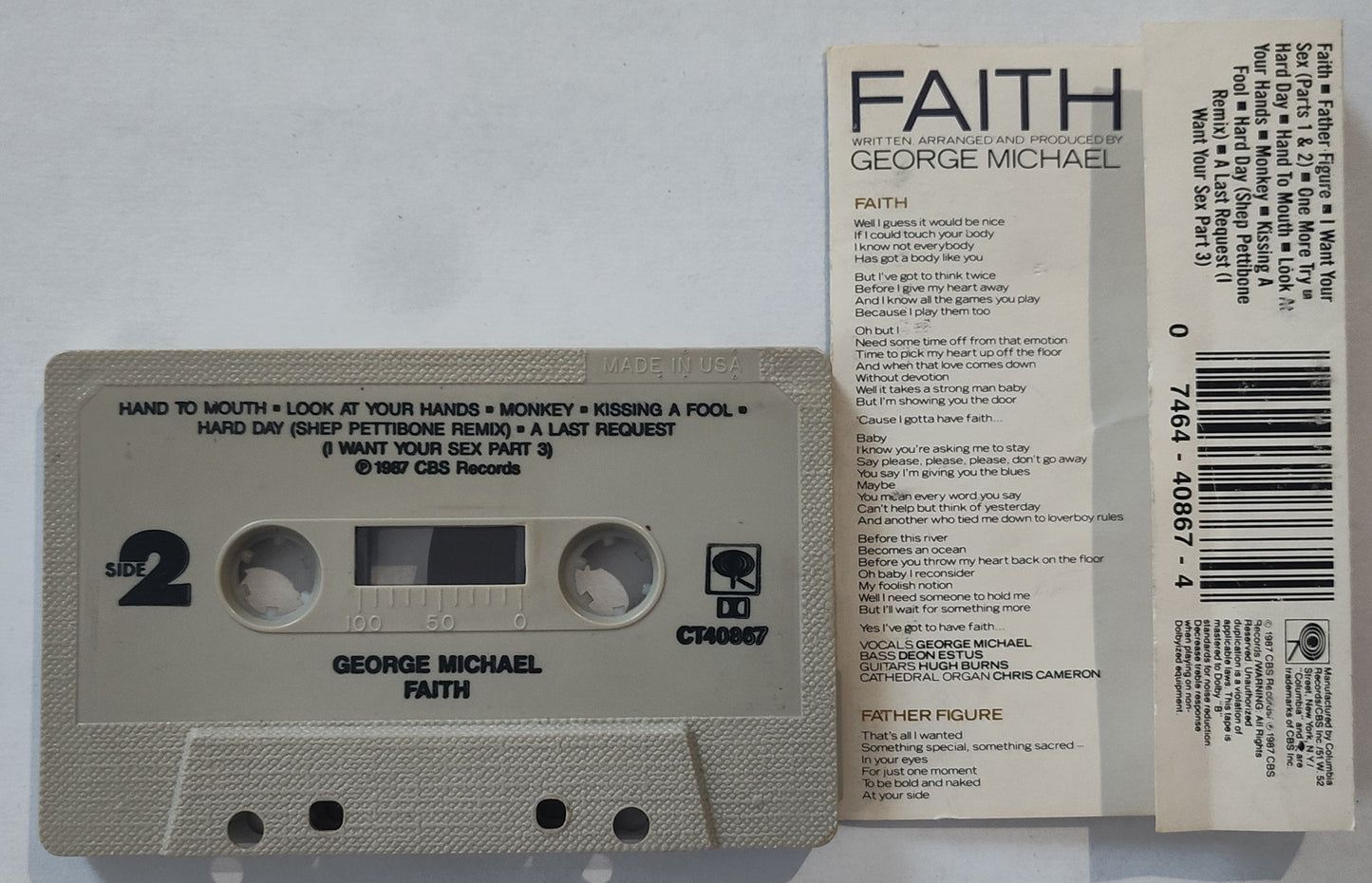 George Michael - “Faith” - CASSETTE TAPE G+/VG