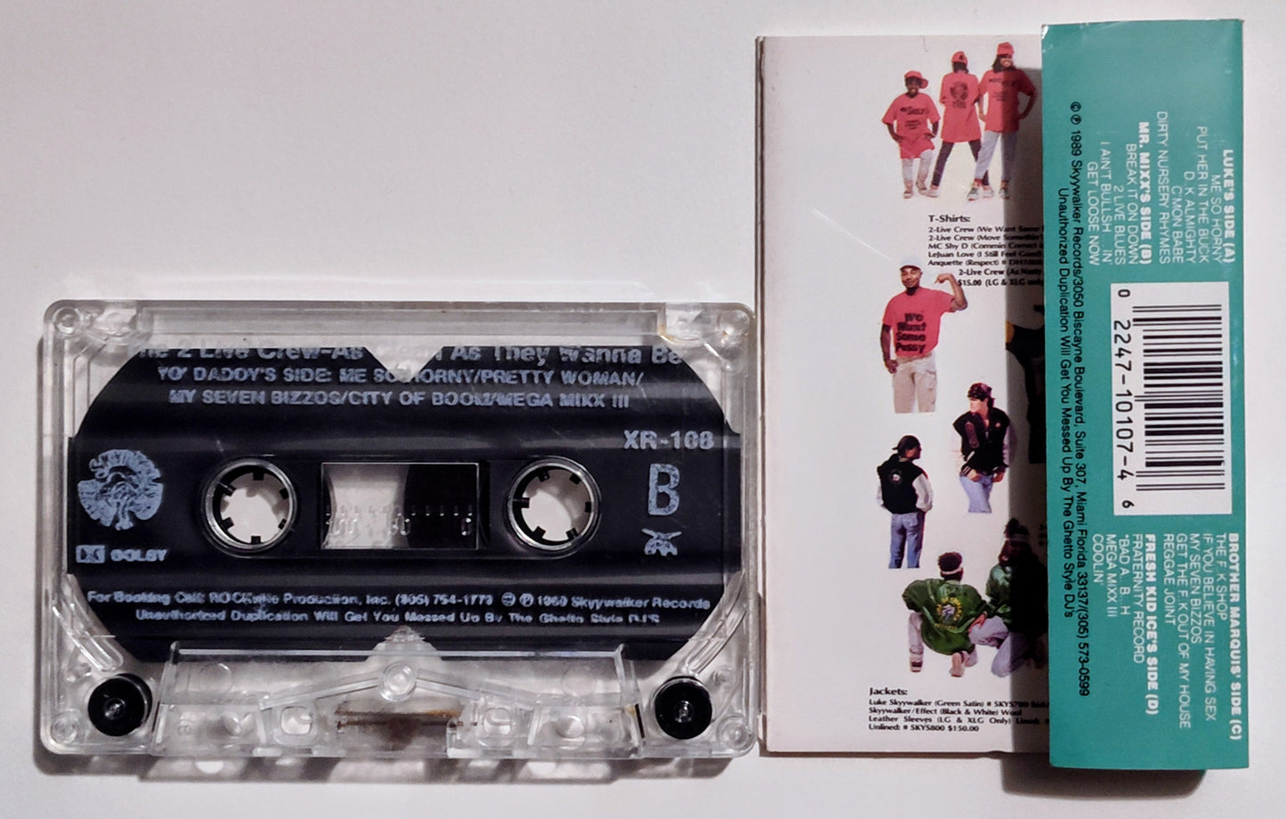 2 Live Crew - "As Nasty As They Wanna Be" - CASSETTE TAPE (DOLBY) VG+/VG