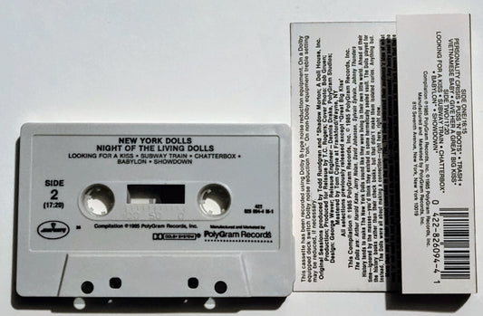 New York Dolls - "Night Of The Living Dolls" - CASSETTE TAPE VG+/VG+