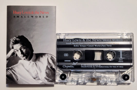 Huey Lewis And The News - "Small World" - CASSETTE TAPE (DOLBY) VG+/VG+