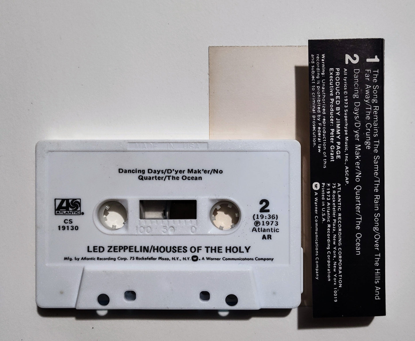 Led Zeppelin - "Houses Of The Holy" - CASSETTE TAPE (AR) VG+/VG+