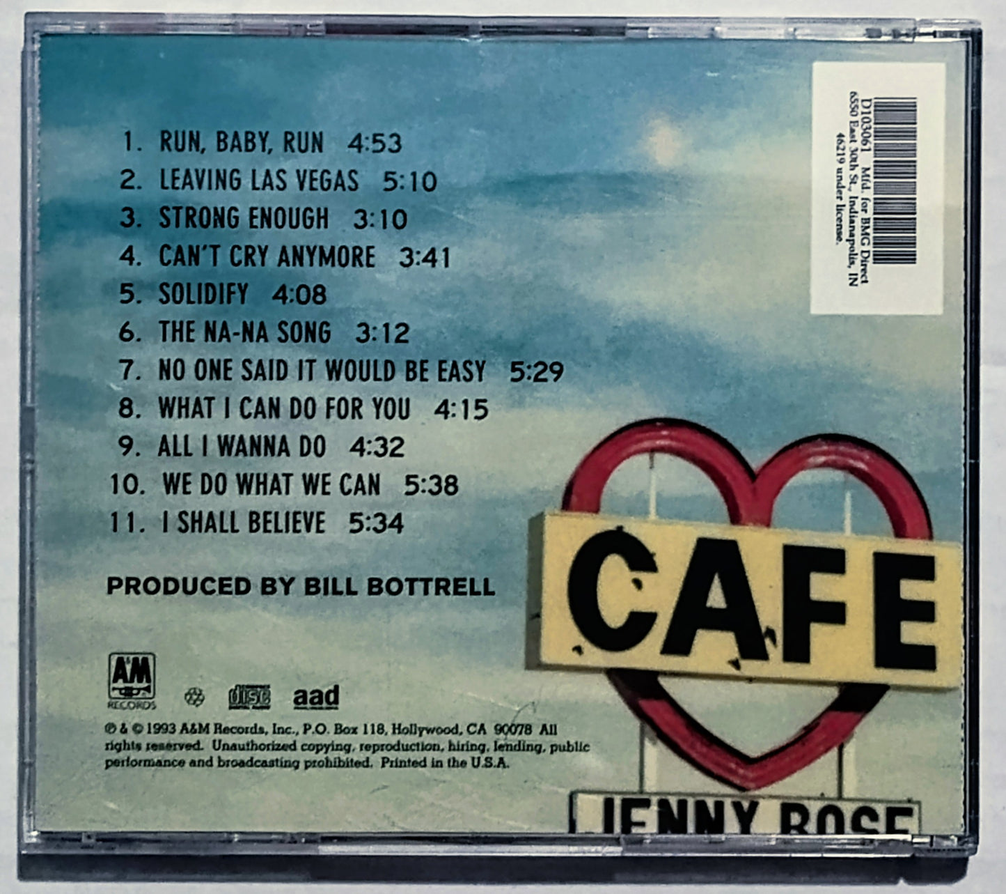 Sheryl Crow - “Tuesday Night Music Club” - COMPACT DISC (BMG) VG+/G+