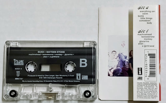 Bush - "Sixteen Stone" - CASSETTE TAPE VG/VG (Lightstruck cover)