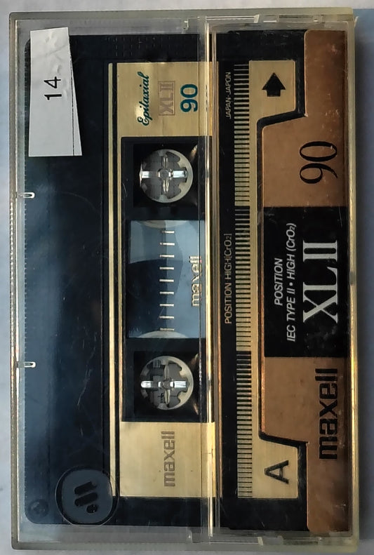Blank - Maxell XL II Chrome (90-Minute; Vintage Japanese Gold Foil Style; black shell; Loose/Pre-Recorded/With J-Card; No sticker labels; SOLD AS IS)