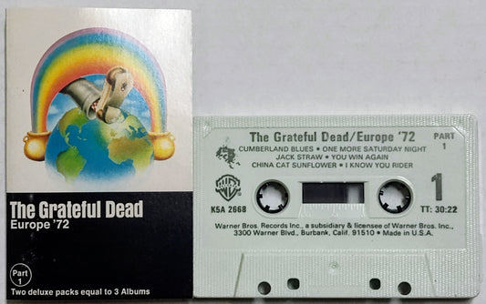 Grateful Dead - “Europe ‘72” - CASSETTE TAPE (TAPE 1 ONLY) VG/VG *🌟*