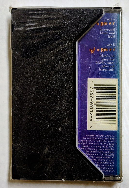 Snow - “Informer” - CASSETTE TAPE (Single) VG+/M (Sealed; Badly cracked cover; Possibly lightstruck)