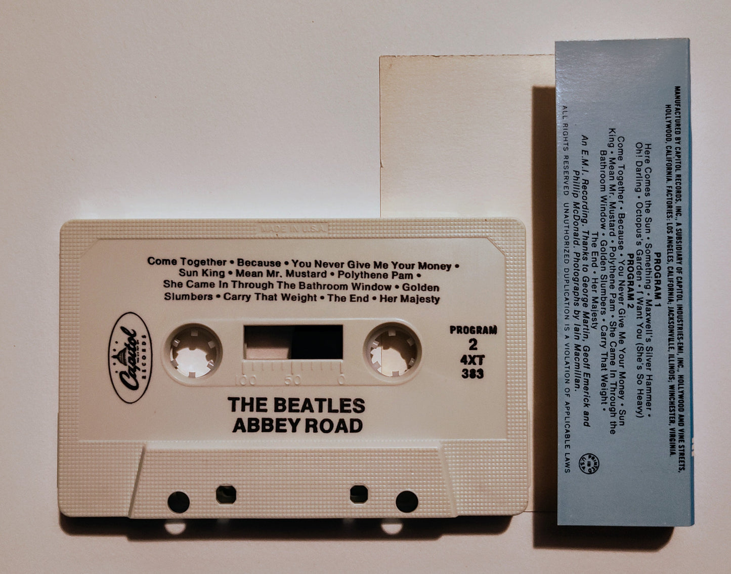 Beatles, The - "Abbey Road" - CASSETTE TAPE VG+/VG+