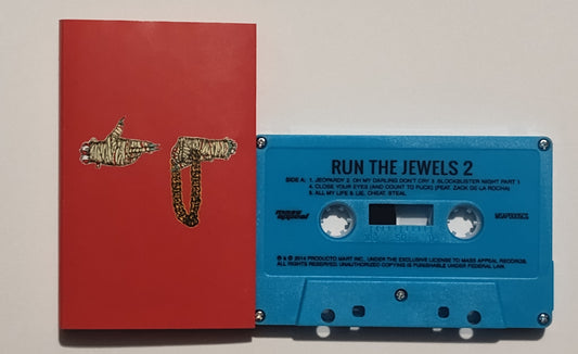 Run The Jewels (El-P + Killer Mike) - "2" - INDIE CASSETTE TAPE (Original pressing; blue shell) VG+/NM