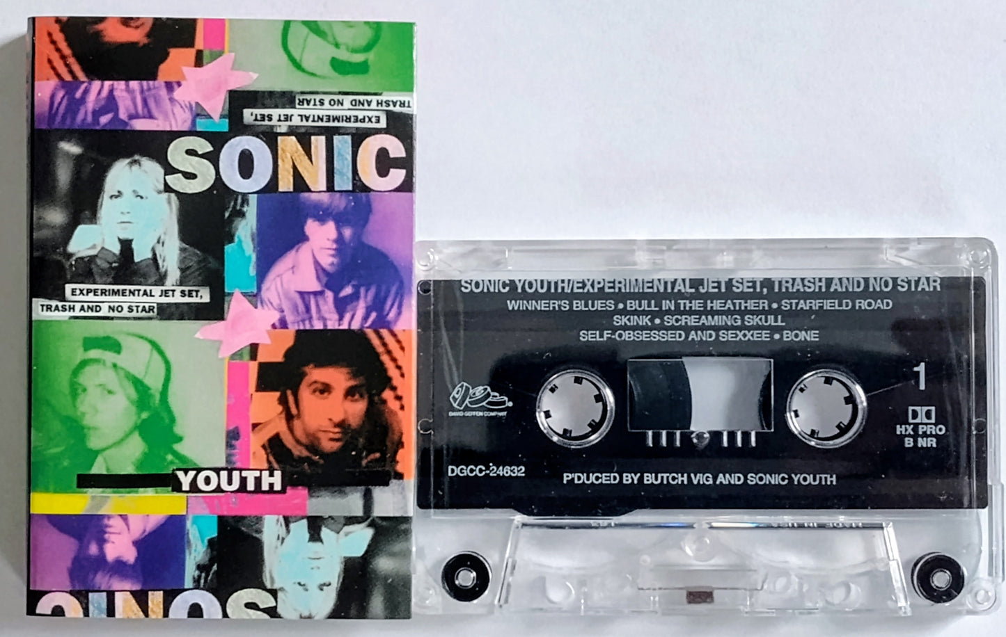 Sonic Youth - “Jet Set, Trash And No Star” - INDIE CASSETTE TAPE VG+/VG *🚨*
