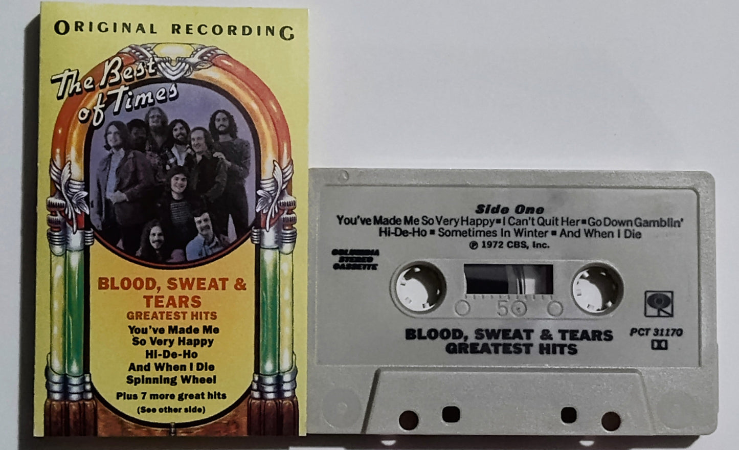 Blood, Sweat and Tears - "Greatest Hits" - CASSETTE TAPE VG+/VG+