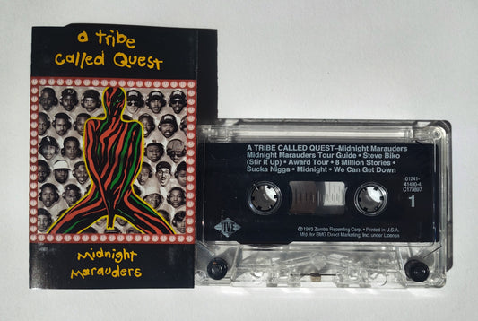 A Tribe Called Quest - "Midnight Marauders" - CASSETTE TAPE (BMG Club Version; DOLBY System; DIGalog; Red Border Cover) VG/VG (Cosmetic, see notes/photos/ plays PERFECT)
