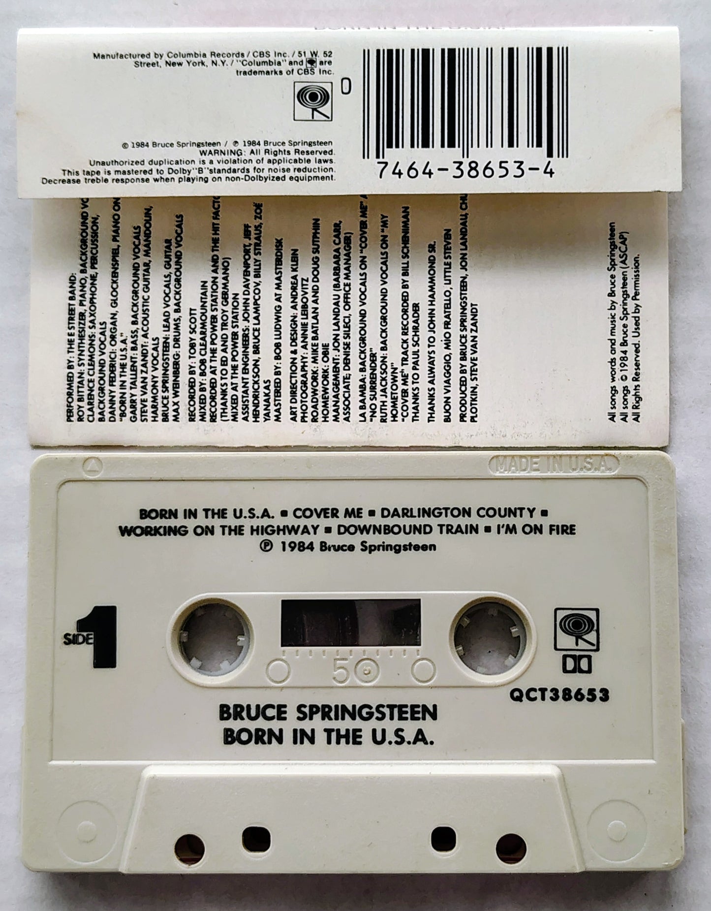 Bruce Springsteen - "Born In The USA" - CASSETTE TAPE VG/VG