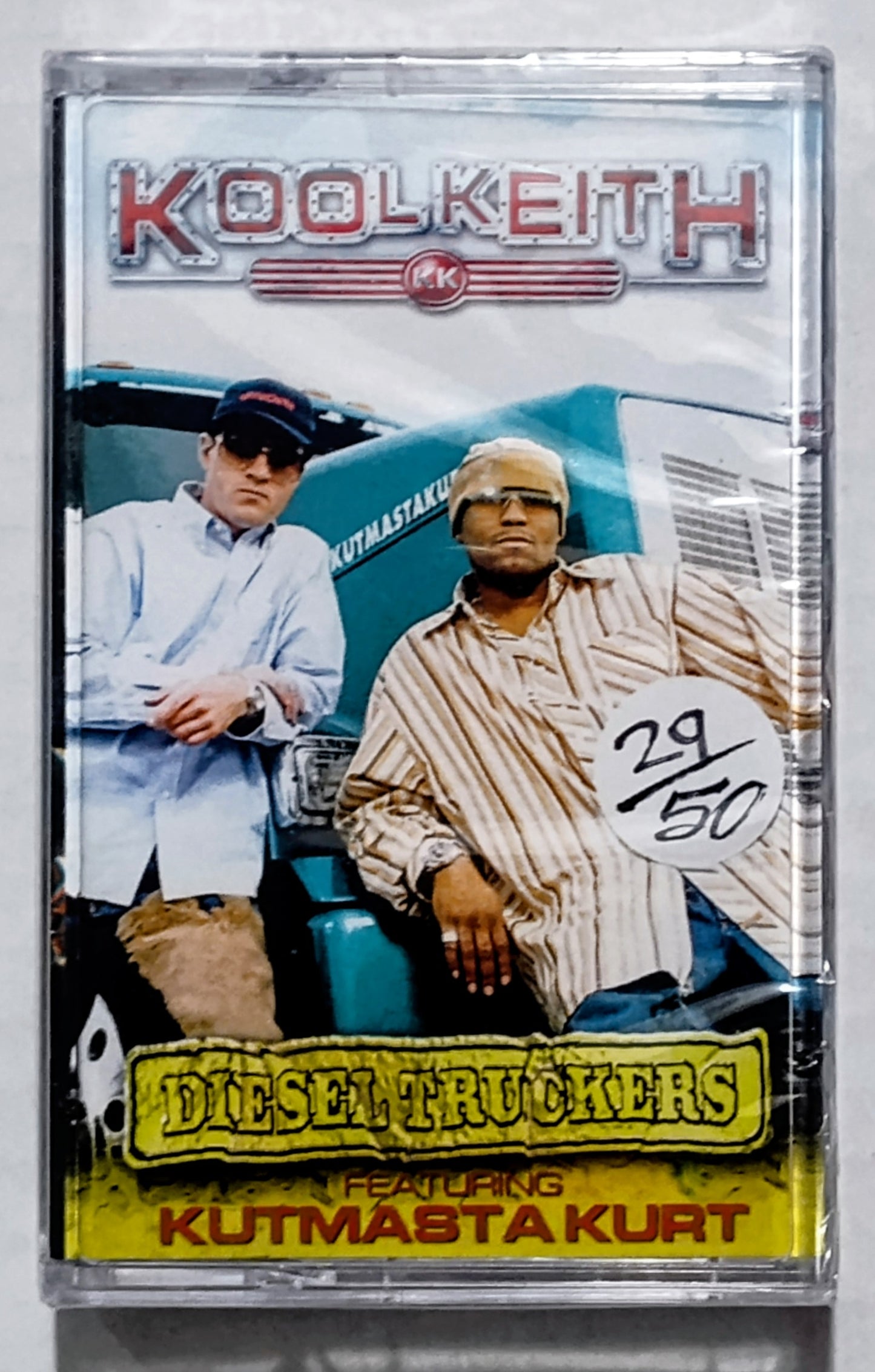 Kool Keith - “Diesel Truckers Featuring Kutmaster Kurt” - INDIE CASSETTE TAPE M/M (Sealed; silver reissue; Ltd. edition of 50; #29/50; Personal Collection)