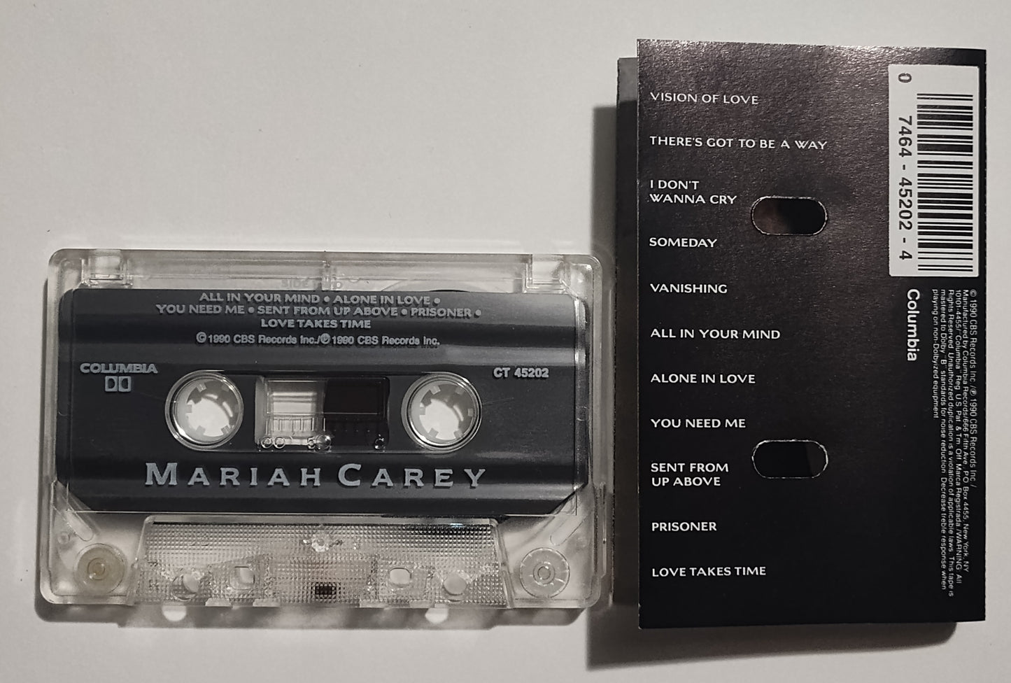 Mariah Carey - "Mariah Carey" - CASSETTE TAPE (DOLBY) NM/VG+