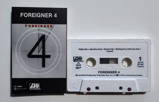 Foreigner - "4"  - CASSETTE TAPE (DOLBY) VG+/VG+