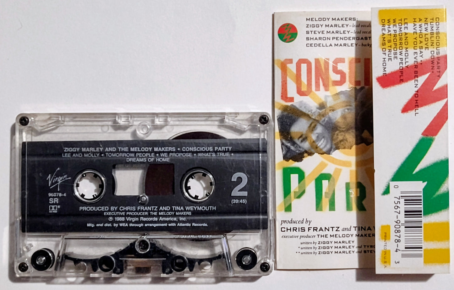 Ziggy Marley - "Conscious Party" - CASSETTE TAPE (SR; DOLBY HX PRO) VG+/VG+