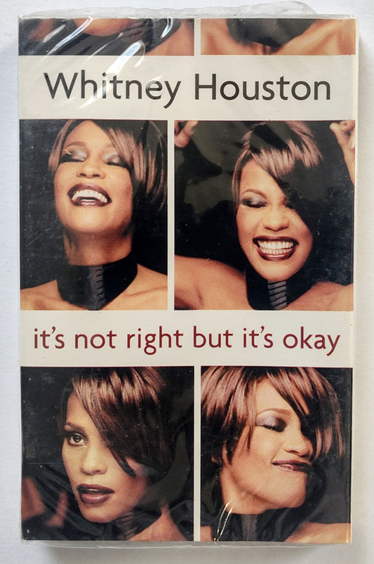 Whitney Houston - "It's Not Right But It's Okay" - CASSETTE TAPE (Single) VG+/M (Sealed; light shelf wear) *⭐*