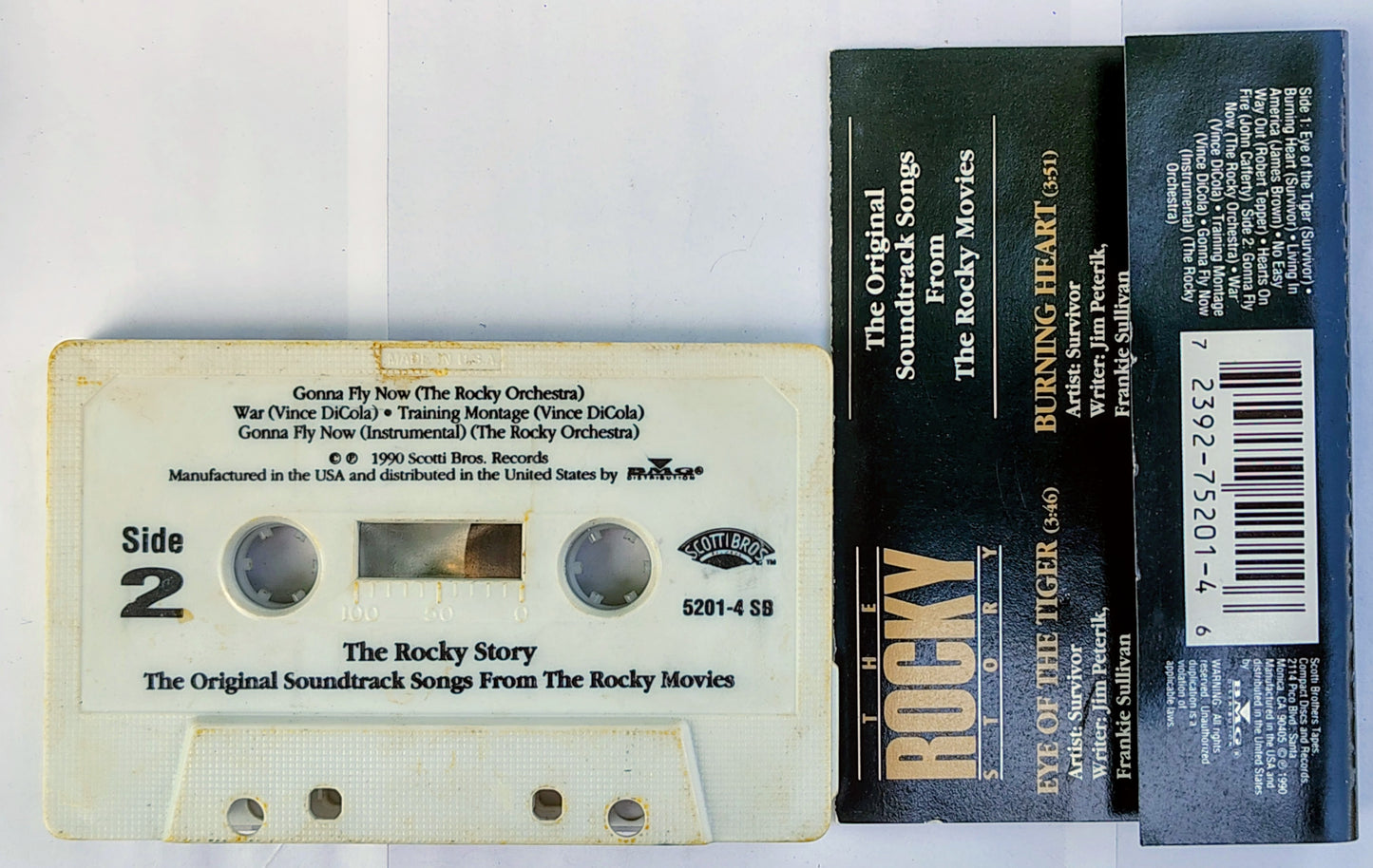 Various Artists - “The Rocky Story: Original Soundtrack Songs From The Rocky Movies” - CASSETTE TAPE VG+/G+