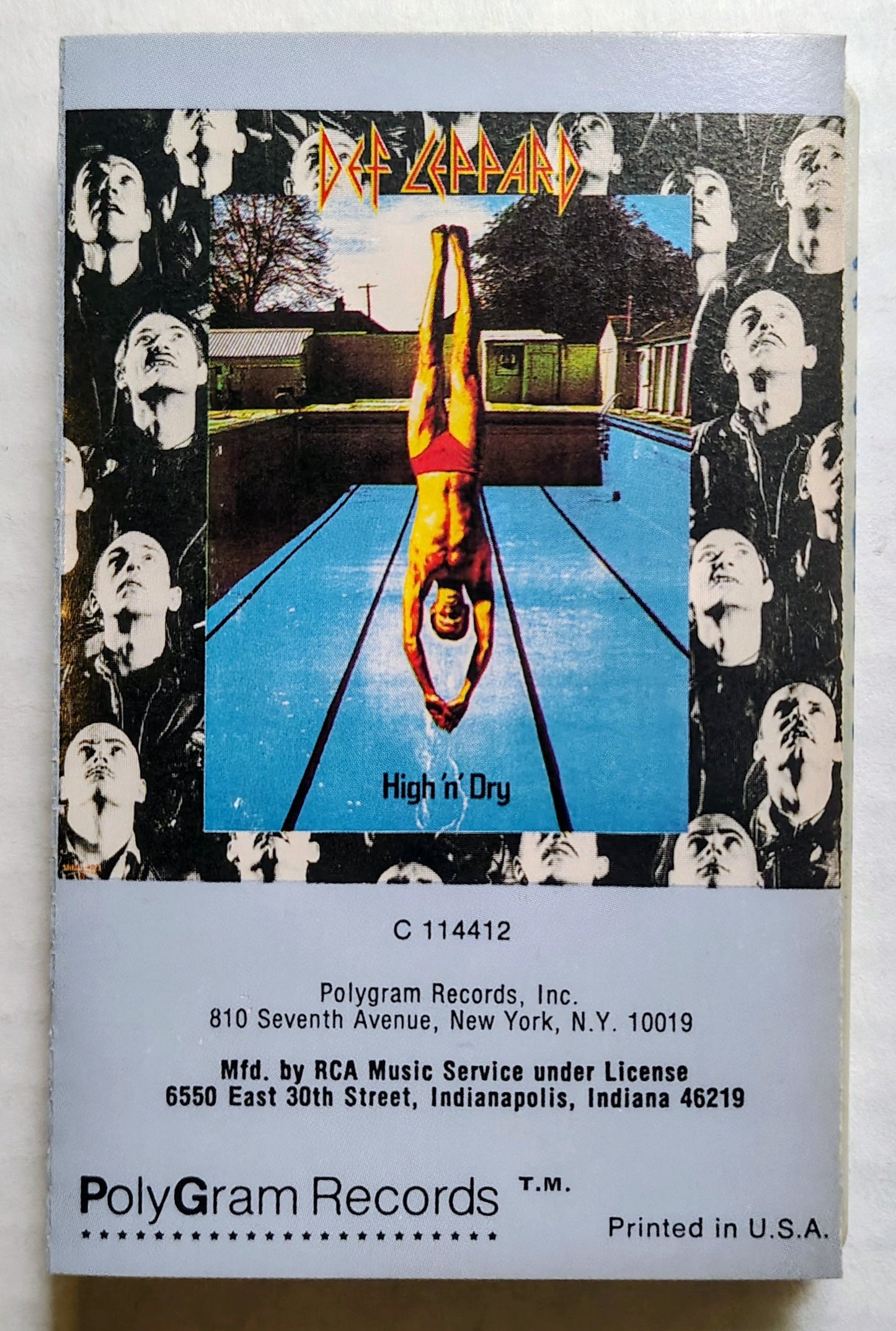 Def Leppard - “High ‘N’ Dry” - CASSETTE TAPE (RCA Club) VG/VG