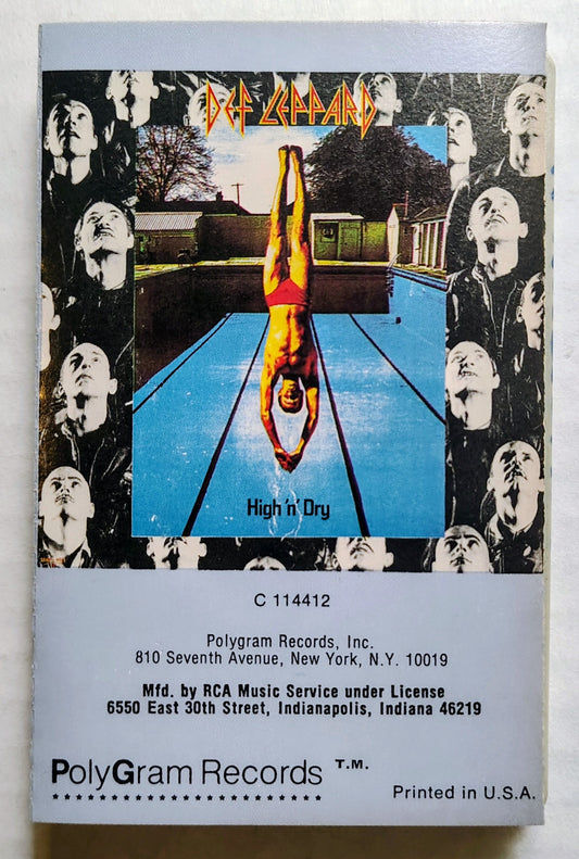 Def Leppard - “High ‘N’ Dry” - CASSETTE TAPE (RCA Club) VG/VG