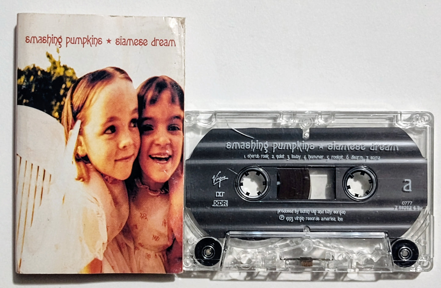 Smashing Pumpkins - "Siamese Dream" - CASSETTE TAPE (DOLBY) G+/VG (Water damaged j card; small crack in tape shell; plays perfect)