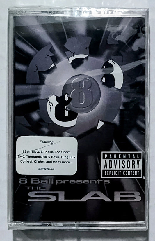 8 Ball - “8 Ball Presents The Slab” - CASSETTE TAPE NM/M (Sealed; 1mm and 1cm cracks on back of case)