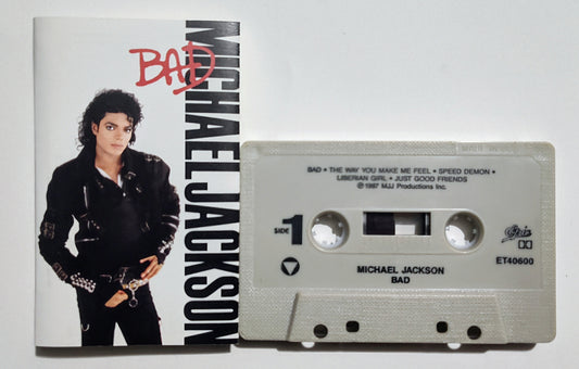 Michael Jackson - "Bad"- CASSETTE TAPE VG+/VG+
