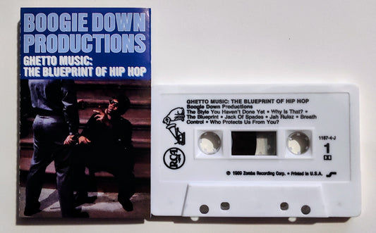 Boogie Down Productions - "Ghetto Music: The Blueprint Of Hip Hop" - CASSETTE TAPE (DOLBY) VG+/VG+