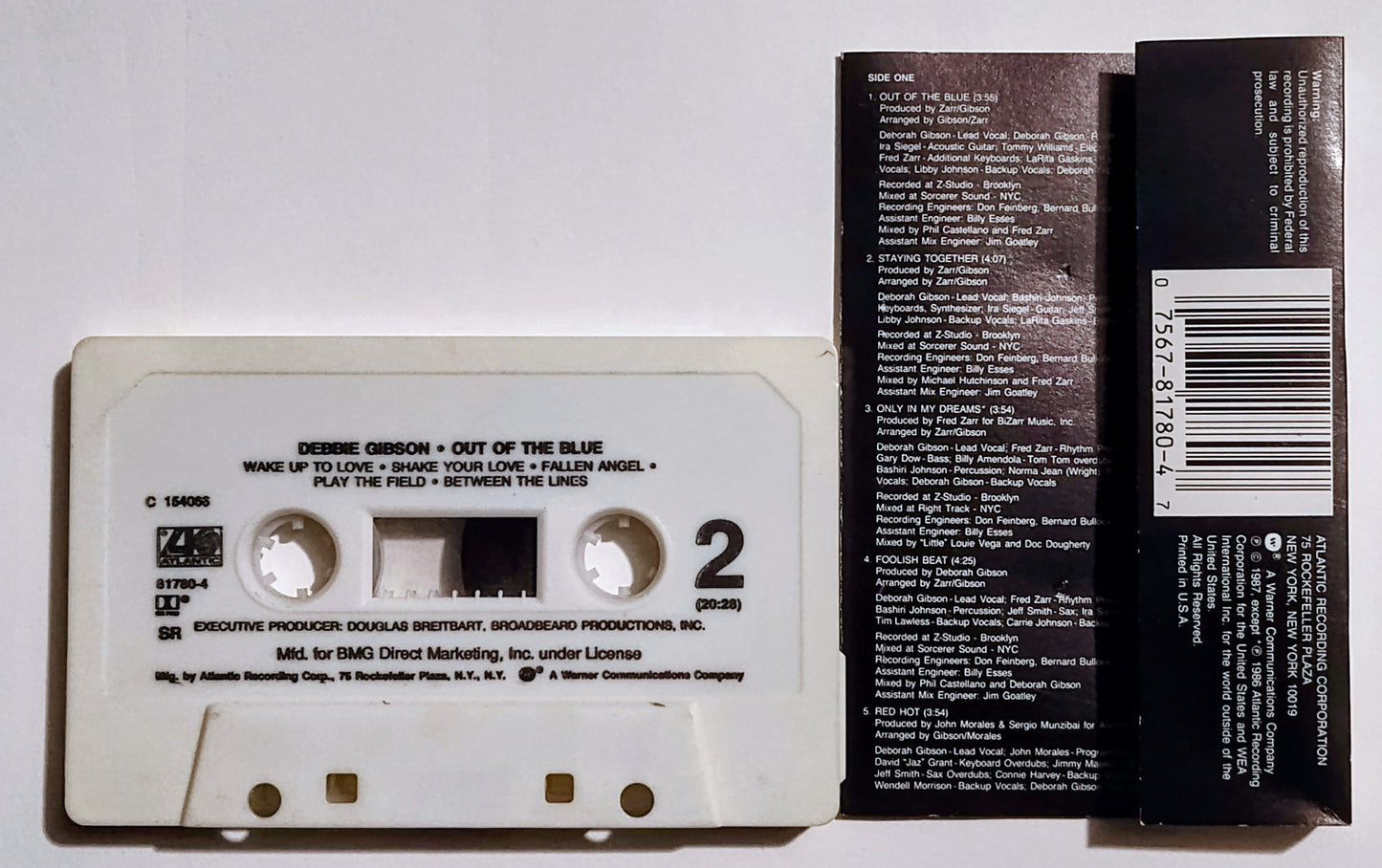 Debbie Gibson - "Out Of The Blue" - CASSETTE TAPE (SR; DOLBY HX PRO) VG+/VG+