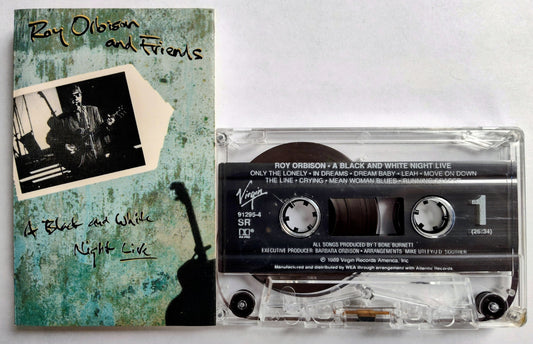 Roy Orbison - “ Black And White Night Live” - CASSETTE TAPE VG+/VG+