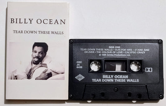 Billy Ocean - "Tear Down These Walls" - CASSETTE TAPE (Canada; black shell; DOLBY) VG+/VG+