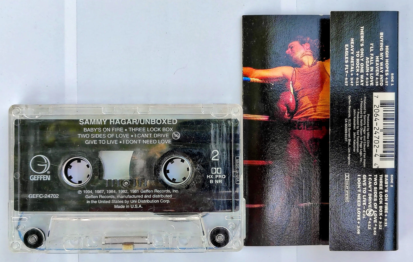 Sammy Hagar - “Unboxed” - CASSETTE TAPE VG+/VG