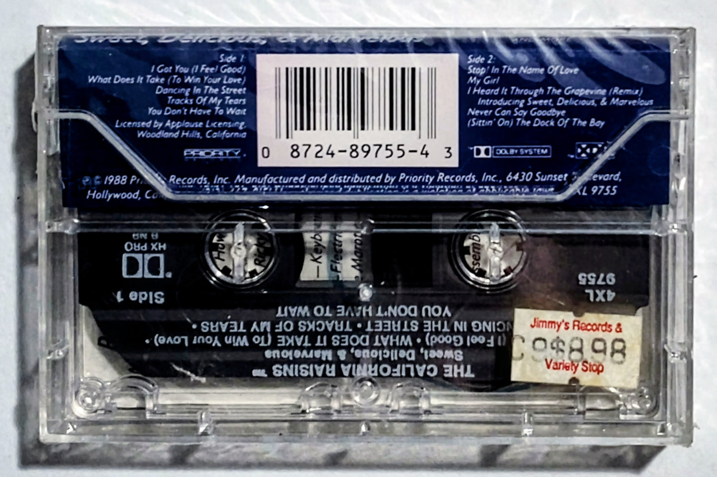 California Raisins, The - “Sweet, Delicious, & Marvelous” - CASSETTE TAPE NM/M (Sealed; crack in cover of case)