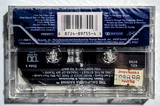 California Raisins, The - “Sweet, Delicious, & Marvelous” - CASSETTE TAPE NM/M (Sealed; crack in cover of case) *⭐*