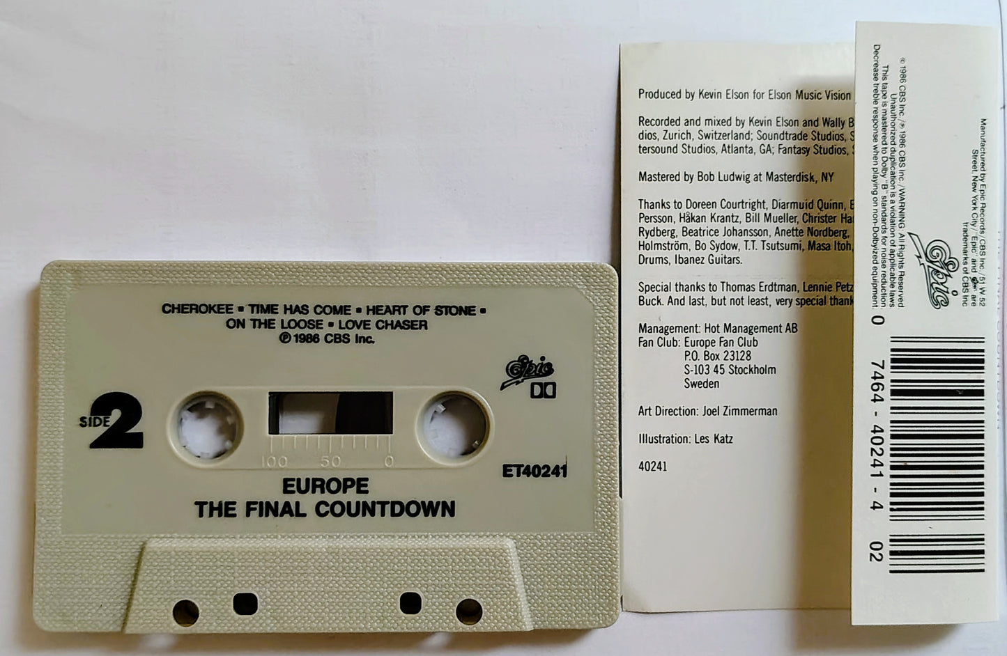 Europe - "The Final Countdown" - CASSETTE TAPE VG/VG+