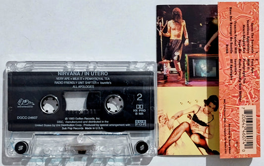 Nirvana - “In Utero” - CASSETTE TAPE VG+/VG