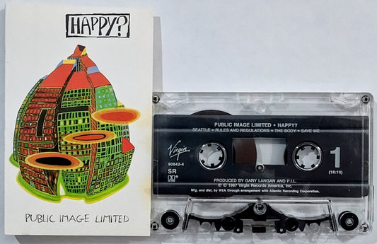 Public Image Ltd. (PiL) - “Happy?” - CASSETTE TAPE VG+/VG+