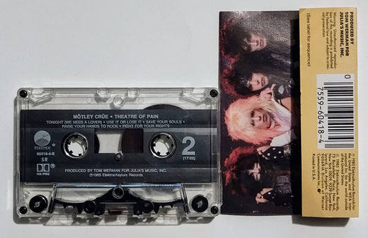 Mötley Crüe - "Theatre Of Pain" - CASSETTE TAPE (SR; DOLBY HX PRO) G+/VG