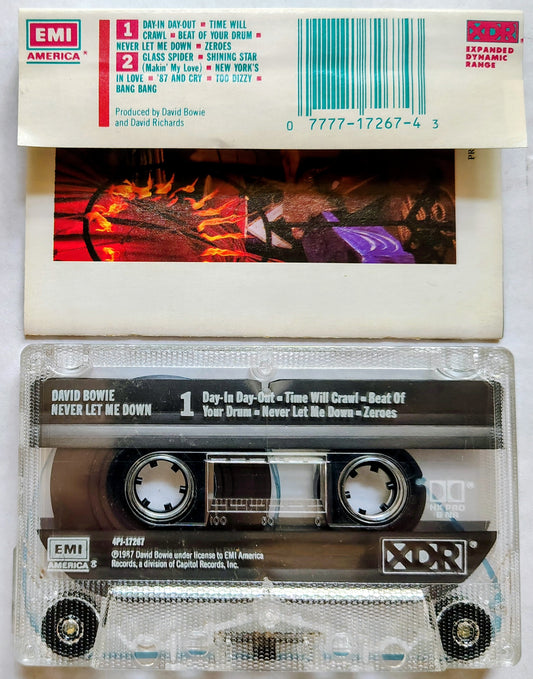 David Bowie - “Never Let Me Down” - CASSETTE TAPE VG/VG+