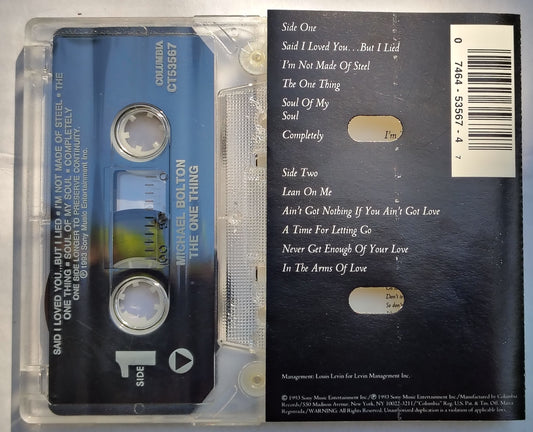 Michael Bolton - "The One Thing" CASSETTE TAPE VG+/VG (Light bending to j card)