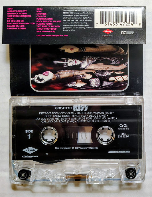 KISS - “Greatest KISS” - CASSETTE TAPE VG/VG+
