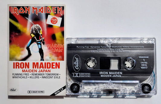 Iron Maiden - "Maiden Japan" - CASSETTE TAPE (DOLBY HX PRO) VG/VG+