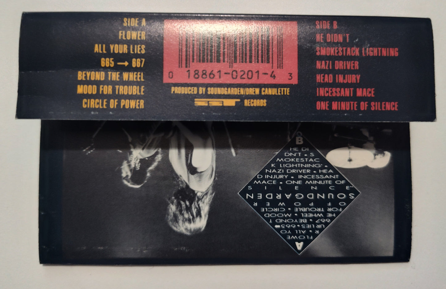 Soundgarden - "UltramegaOK" - CASSETTE TAPE (Chrome) VG+/VG+